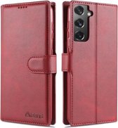 Voor Samsung Galaxy S21 5G AZNS Kalf Textuur Horizontale Flip Leren Case met Houder & Kaartsleuven & Portemonnee & Fotolijst (Rood)
