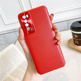 Voor Huawei Nova 7 Pro All-inclusive puur gepigmenteerde lederen telefoonhoes met lensbescherming (rood)