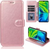 Voor Xiaomi Mi CC9 Pro Kalfs Textuur Magnetische Gesp Horizontale Flip Leren Case met Houder & Kaartsleuven & Portemonnee & Fotolijst (Rose Goud)