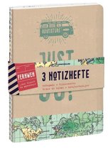 Moses Notitieboekjesset Reizen A6 Papier 3 Stuks