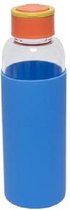 Fisura Waterfles Eco Friendly 6,5 X 20,5 Cm 480 Ml Glas Blauw
