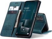 Samsung Galaxy A32 5G Bookcase hoesje - CaseMe - Effen Blauw - Kunstleer
