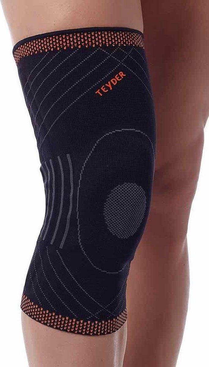 Teyder Premium Kniebrace met Flexibele Baleinen L Universeel Zwart