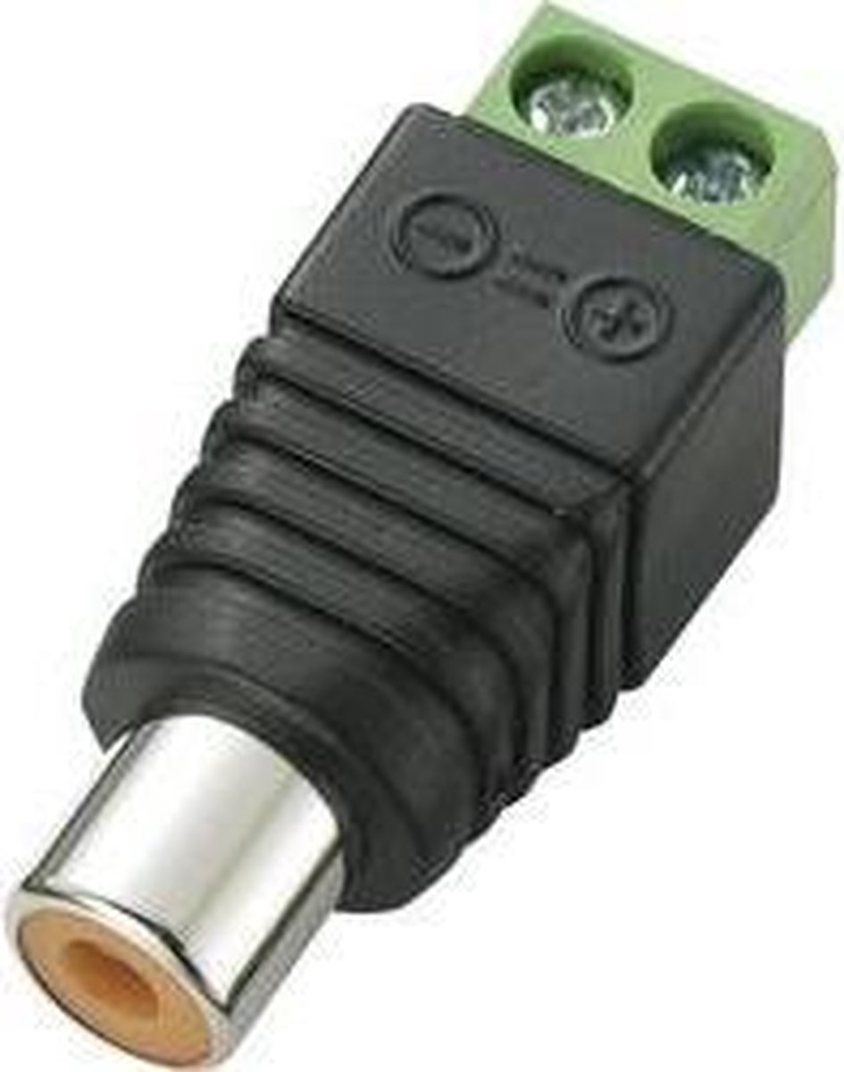 TRU COMPONENTS 739817 Cinch-connector Bus, recht Aantal polen: 2 Zwart 1 stuk(s)