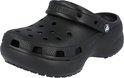 Zwarte Crocs Classic Platform Clog, zijaanzicht met plateauzool.