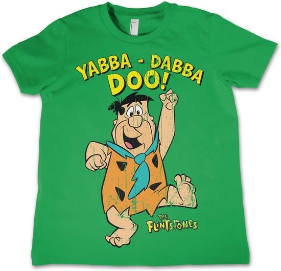 The Flintstones Kinder Tshirt -M- Yabba-Dabba-Doo Groen