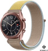 Nylon Smartwatch bandje - Geschikt voor  Samsung Galaxy Watch 3 - 41mm nylon bandje - camel - Strap-it Horlogeband / Polsband / Armband