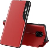 Voor Xiaomi Redmi Note 9 Pro zijscherm magnetisch schokbestendig horizontaal flip lederen tas met houder (rood)