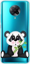 Voor Xiaomi Redmi K30 Pro schokbestendig geverfd transparant TPU beschermhoes (bamboe panda)