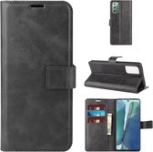 Voor Samsung Galaxy Note20 Retro Kalfspatroon Gesp Horizontale Flip Leren Case met Houder & Kaartsleuven & Portemonnee (Zwart)