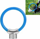 Fietsringslot Antidiefstalvergrendeling Draagbaar fietsslot Mini-veiligheidsslot Racketslot Vet kabelslot, kleur: blauw