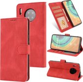 Voor Huawei Mate 30 Fantasy Klassiek Huidgevoel Kalfsleer Textuur Magnetische gesp Horizontale Flip PU lederen tas met houder & kaartsleuf & portemonnee (rood)