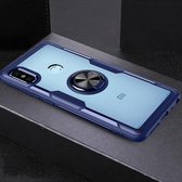 Krasbestendige TPU + acryl ringbeugel beschermhoes voor Geschikt voor Xiaomi Redmi Note 5 (blauw)