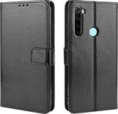 Voor Xiaomi Redmi Note 8 Retro Crazy Horse Texture Horizontale flip lederen tas, met houder & kaartsleuven en fotolijst (zwart)