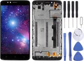 Lcd-scherm en digitizer volledige montage met frame voor T-Mobile Revvl Plus c3701a (zwart)