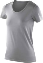 Spiro Dames/dames Impact Softex T-Shirt met korte mouwen (Bewolkt Grijs)