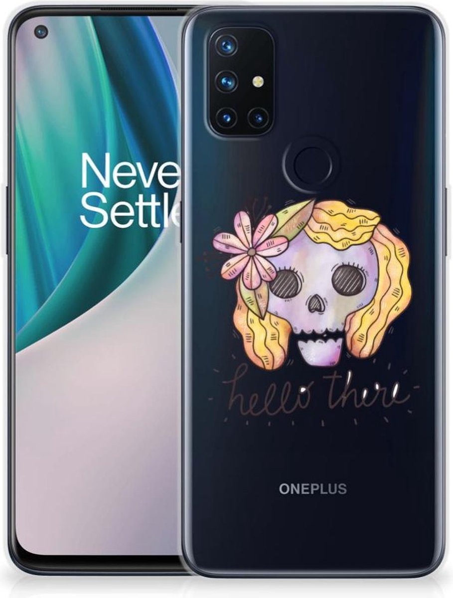 Silicone Back Case OnePlus Nord N10 5G Boho Skull