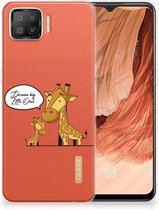 Trendy Telefoonhoesjes OPPO A73 4G Smartphone Hoesje Doorzichtig Giraffe