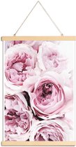 JUNIQE - Posterhanger Roze rozen foto -60x90 /Roze