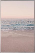 JUNIQE - Poster met kunststof lijst Rosegold Beach Morning -20x30