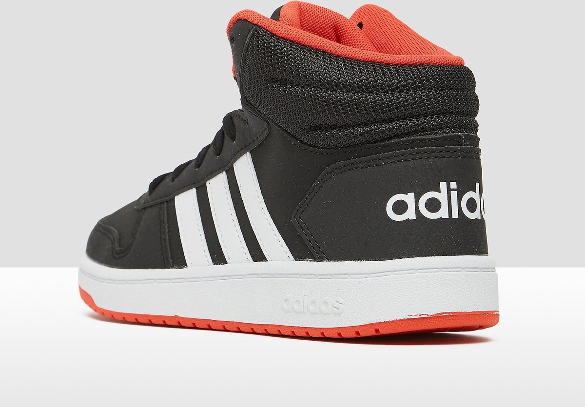 adidas Hoops Mid 2.0 K Kinderen Sneakers - Core Black/Ftwr White/Hi-Res Red  S18 - Maat 28 | bol.com