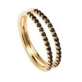 P D Paola 925 Sterling Zilveren Electra Nix Gold Ring  - Goudkleurig