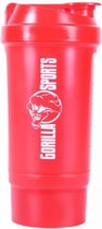 Gorilla Sports Shakebeker - Shaker - 500 ml - Rood