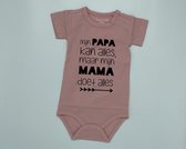 Romper mijn papa kan alles - Roze, 62/68