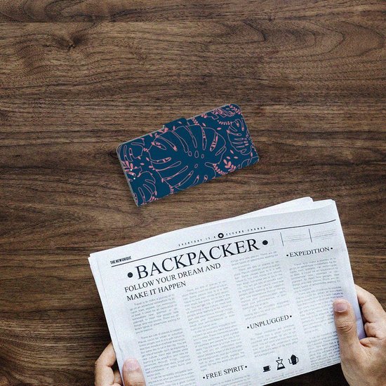 Portefeuille Samsung Galaxy S21 Coque Compatible avec Feuilles De Palmier