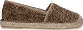 Manfield - Dames - Beige espadrilles met cheetahprint - Maat 41