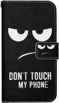 ADEL Kunstleren Book Case Pasjes Portemonnee Hoesje Geschikt voor Samsung Galaxy A71 - Don't Touch My Phone