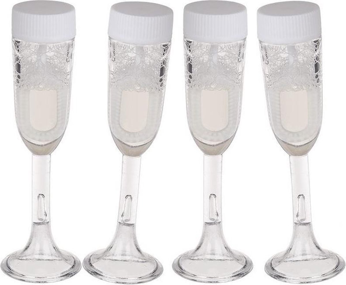 Verre De Mariage Champagne A Bulle Soufflante 40x Pieces Fournitures De Mariage Bol Com