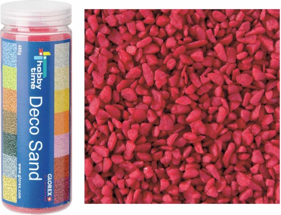 Fijn decoratie zand/kiezels kleur rood gram - Decoratie zandkorrels mini... | bol.com