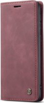 Samsung Galaxy M21 Hoesje - Caseme - Serie - Kunstlederen Bookcase - Rood - Hoesje Geschikt Voor Samsung Galaxy M21