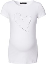 Supermom T-shirt Text Heart Zwangerschap - Maat XS