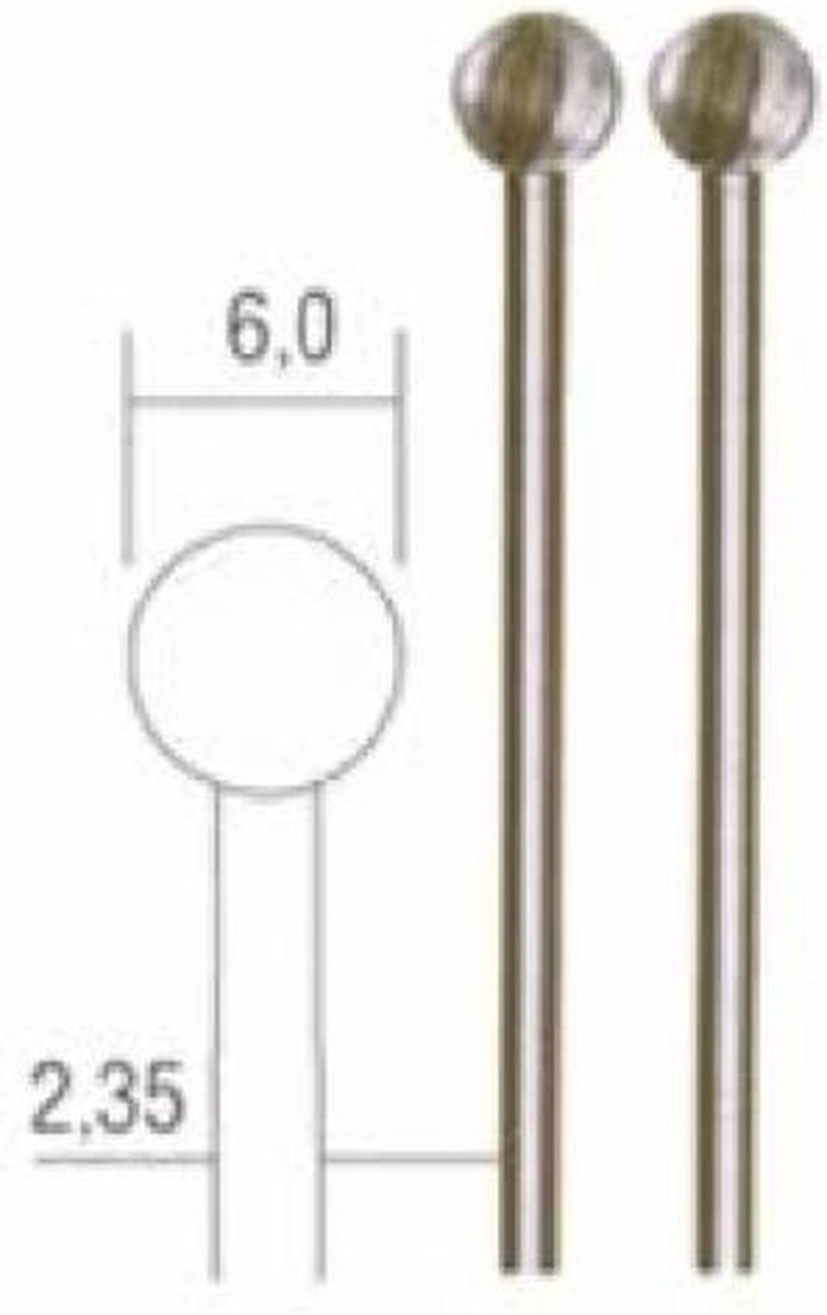 Proxxon - Kogelfrees Ø 6 Mm, 2 St. (Pr28725) - modelbouwsets, hobbybouwspeelgoed voor kinderen, modelverf en accessoires