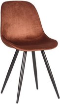 Nancy's Eetkamerstoel Capri - Kuipstoel - Keukenstoel - Eetkamerstoelen - Fluweel - Rust - 46 x 56 x 88 cm