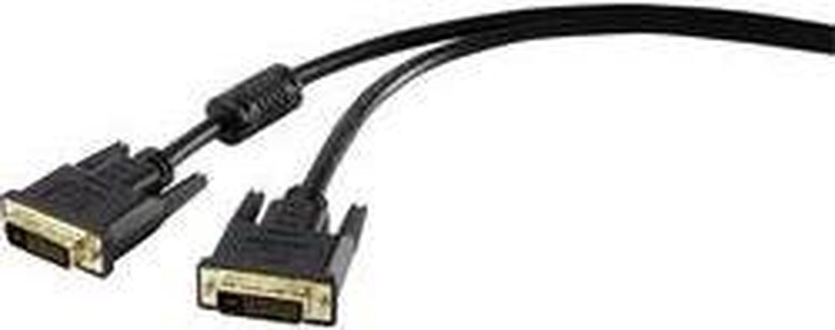 Image of Renkforce RF-4212195 DVI-kabel DVI Aansluitkabel DVI-D 24+1-polige stekker, DVI-D 24+1-polige stekker 1.80 m Zwart Met