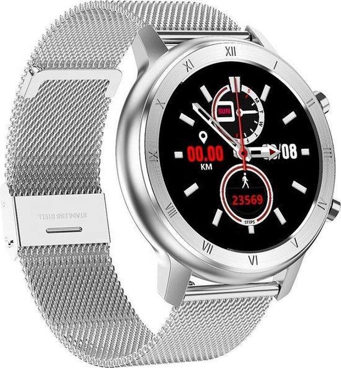 Belesy® LOVE - Smartwatch Dames - Smartwatch Heren - Horloge -  Stappenteller - Full | bol.com