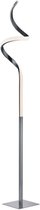 LED Vloerlamp - Nitron Corcy - 11W - Warm Wit 3000K - Dimbaar - Rond - Mat Nikkel - Aluminium