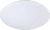 LED Plafondlamp - Nitron Puta - Opbouw Rond 12W - Spatwaterdicht IP44 - Warm Wit 3000K - Mat Wit Kunststof