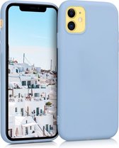 kwmobile telefoonhoesje voor Apple iPhone 11 - Hoesje voor smartphone - Back cover in mat lichtblauw