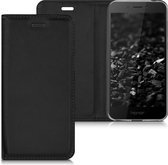 kwmobile hoesje voor Honor 6A / 6A Pro - Flip cover van imitatieleer - Smartphone beschermhoes in zwart