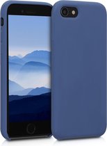 kwmobile telefoonhoesje geschikt voor Apple iPhone SE (2022) / iPhone SE (2020) / iPhone 8 / iPhone 7 - Hoesje met siliconen coating - Smartphone case in korenbloemenblauw