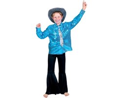 Jaren 80 & 90 Kostuum | Discorama Hemd Jongen | Maat 164 | Carnaval kostuum | Verkleedkleding