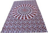 Myroundie – roundie - rechthoekig strandlaken – strandkleed - yoga kleed - picknickkleed - speelkleed - muurkleed - 100% katoen - 140 x 210 cm - 813