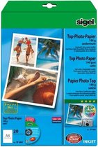 inkjetpapier Sigel A4 190g Foto papier zijdenmat pak a 20 blad SI-IP684