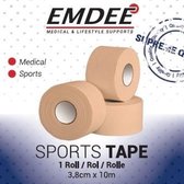 EMDEE - Sporttape - 3.8cm x 10m - Beige - 1 stuk