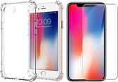 Trendfield iPhone 11 Pro Hoesje Transparant - Siliconen Case Shock Proof Extra Dikke Randen + Tempered Glass Screenprotector