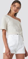 NA-KD Turn Up Mom Shorts White - 34, wit